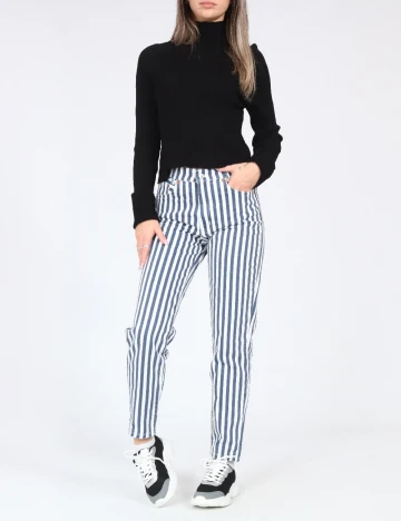 Blugi Zara, alb/albastru Alb