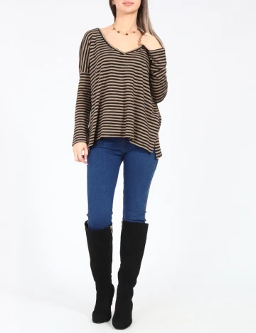 Bluza Zara, maro/negru Maro