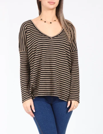 Bluza Zara, maro/negru Maro