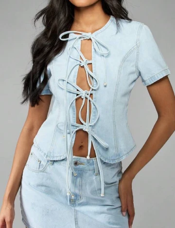 Bluza SHEIN, bleu Albastru