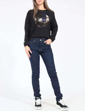 Blugi Bershka, bleumarin Albastru