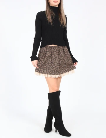 Fusta Zara, maro/negru Maro