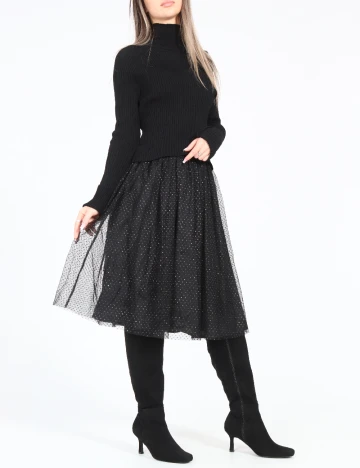 Fusta Zara, negru Negru