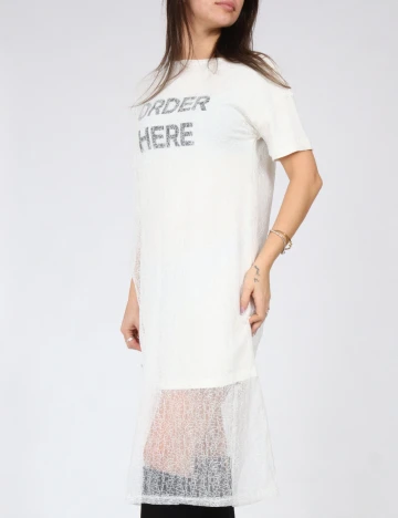 Rochie medie Zara, alb Alb