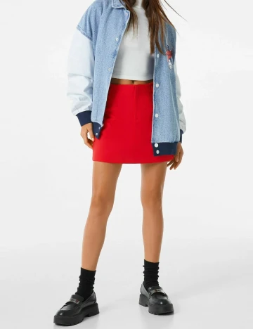 Fusta Bershka, rosu Rosu