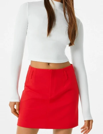 Fusta Bershka, rosu Rosu