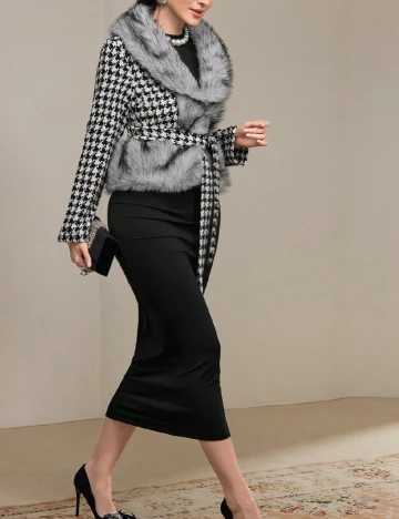 Jacheta SHEIN, alb/negru Negru