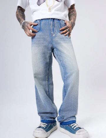 Blugi SHEIN, albastru Albastru