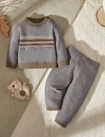 Compleu Shein Kids, gri Gri