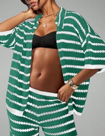 Cardigan Missguided, alb/verde Verde