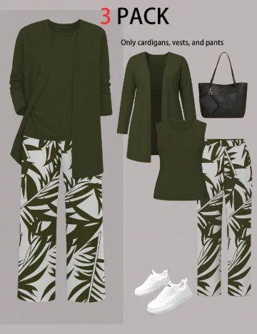 Compleu SHEIN CURVE, verde Verde