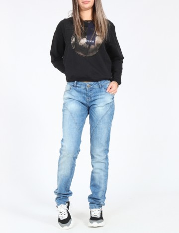 
						Blugi Bershka, albastru deschis