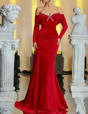 Rochie lunga SHEIN, rosu Rosu