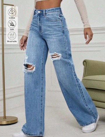 
						Blugi SHEIN, albastru