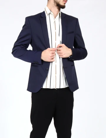 Sacou Zara, bleumarin Albastru