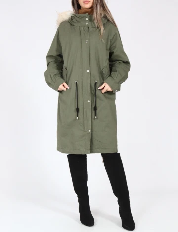 Geaca Pull&Bear, verde deschis Verde