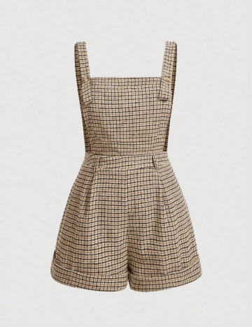 Salopeta SHEIN CURVE, maro deschis Maro