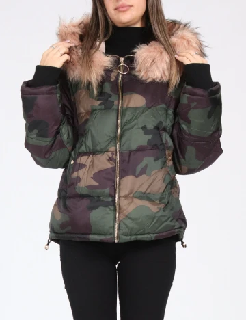 Geaca Pull&Bear, army Verde