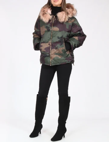 Geaca Pull&Bear, army Verde