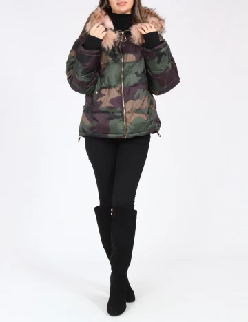 Geaca Pull&Bear, army Verde