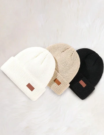 Set Caciuli 3 bucati Shein Kids, mix culori Mix culori