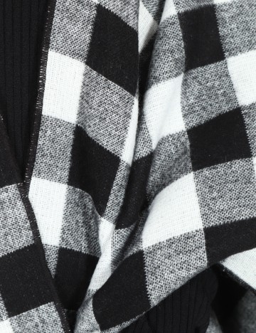 Poncho Zara, alb/negru