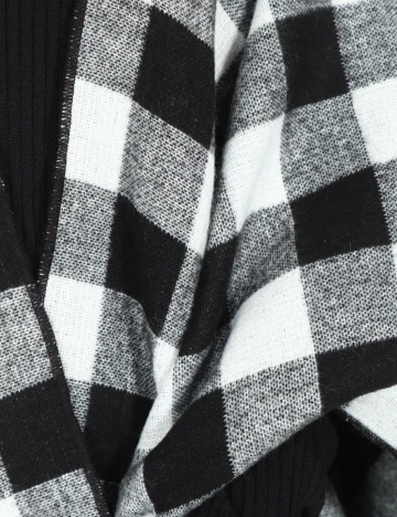 Poncho Zara, alb/negru Negru