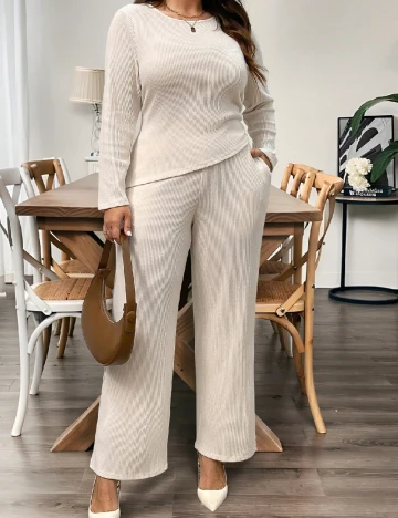 Compleu SHEIN CURVE, crem Crem