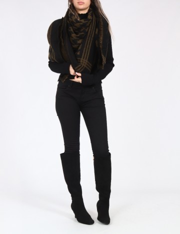 Esarfa Zara, negru/verde