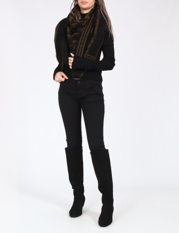 Esarfa Zara, negru/verde