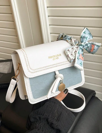 Geanta SHEIN, alb/bleu Alb