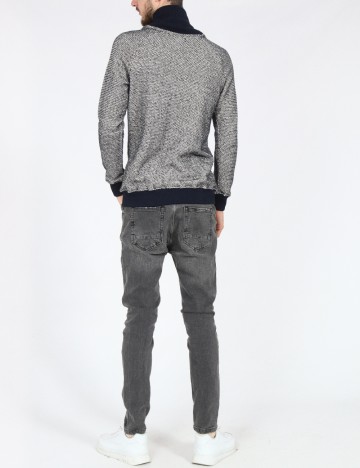 Bluza Zara, bleumarin/alb