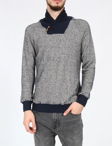 Bluza Zara, bleumarin/alb Albastru