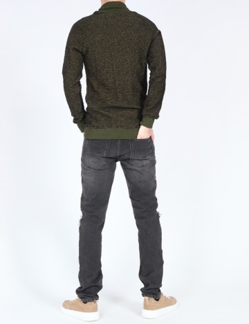 Bluza Zara, verde/negru