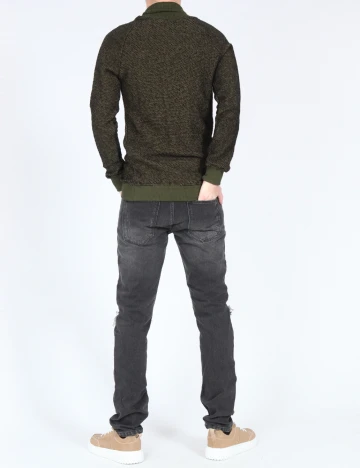 Bluza Zara, verde/negru Verde