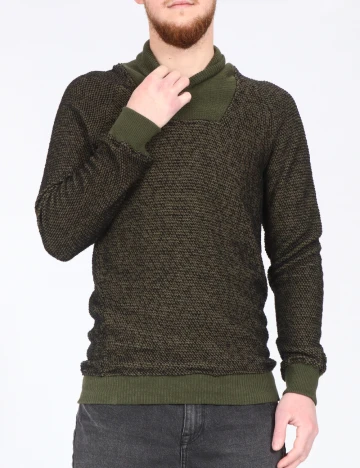 Bluza Zara, verde/negru Verde