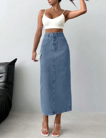 Fusta SHEIN, albastru Albastru