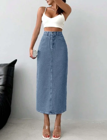 Fusta SHEIN, albastru Albastru