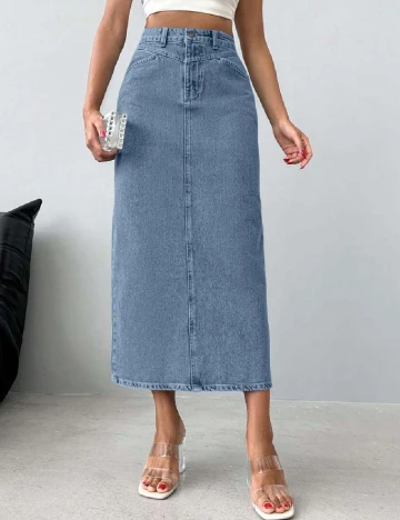 Fusta SHEIN, albastru Albastru