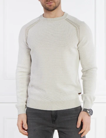 Bluza BOSS, ecru Alb