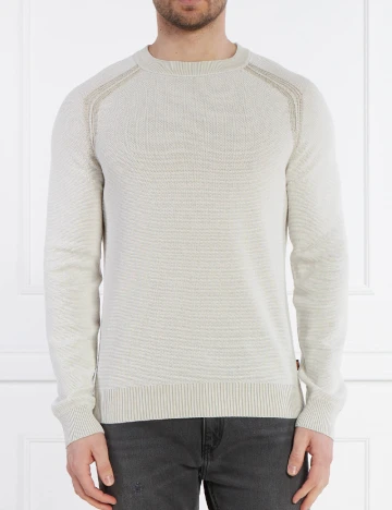 Bluza BOSS, ecru Alb