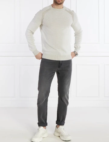 Bluza BOSS, ecru Alb