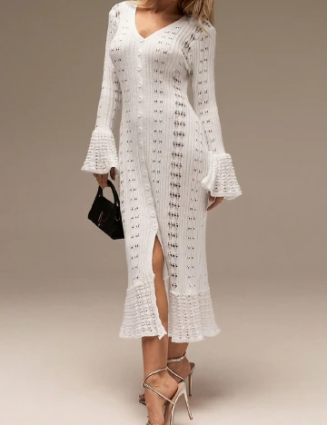 Rochie medie SHEIN, alb Alb