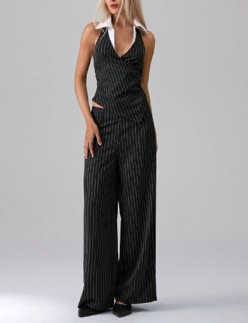 Compleu SHEIN, alb/negru Negru