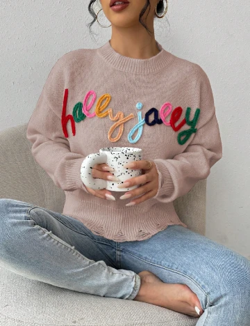 Pulover SHEIN, maro deschis Maro