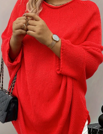 Pulover SHEIN CURVE, rosu Rosu