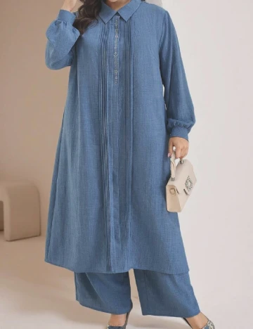 Compleu SHEIN CURVE, albastru Albastru