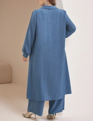 Compleu SHEIN CURVE, albastru Albastru