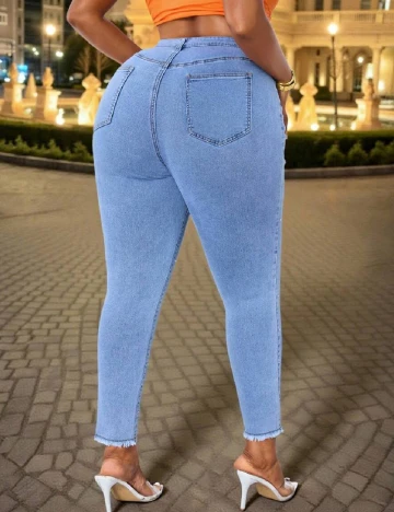 Blugi SHEIN CURVE, albastru Albastru