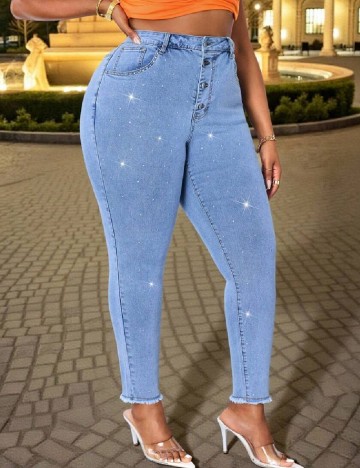 Blugi SHEIN CURVE, albastru